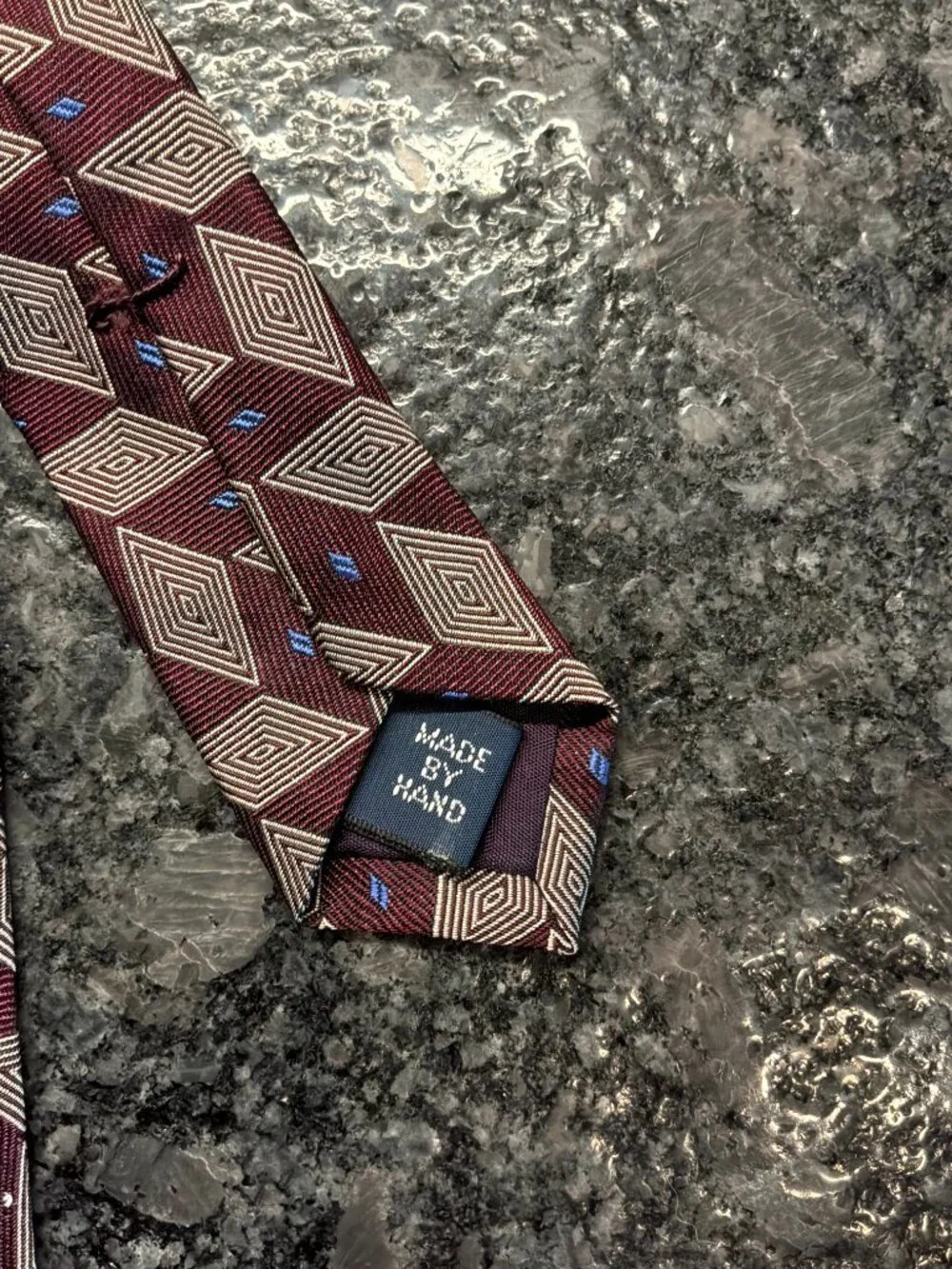 Polo Ralph Lauren vintage 100% silk geometric hand made in USA tie